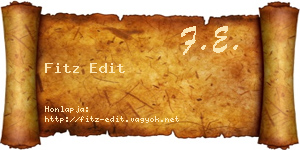 Fitz Edit névjegykártya